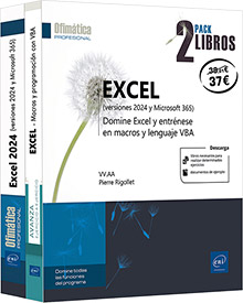Excel (versiones 2024 y Microsoft 365) - Pack de 2 libros: Manual de referencia + cuaderno de ejercicios Macros y programación en VBA