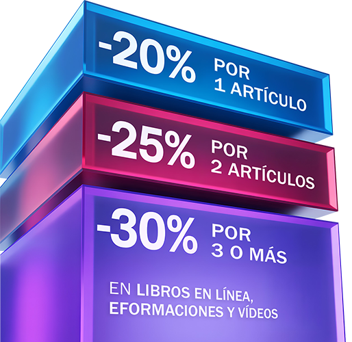 Hasta -30% en todos nuestros libros en línea, eformaciones y vídeos*